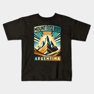 Mount Fitz Roy Argentina South America Kids T-Shirt